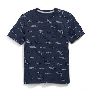 Softest Printed Crew-Neck T-Shirt for Boys - Sharks All The Time -NWT XL